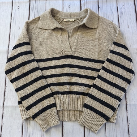 Marine Layer Claire Relaxed Sweater Polo Size XS Merino Wool Blend Women's - Picture 2 of 9